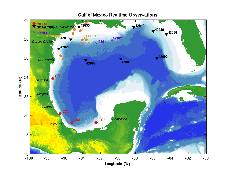 Gulf of Mexico Observing Stations